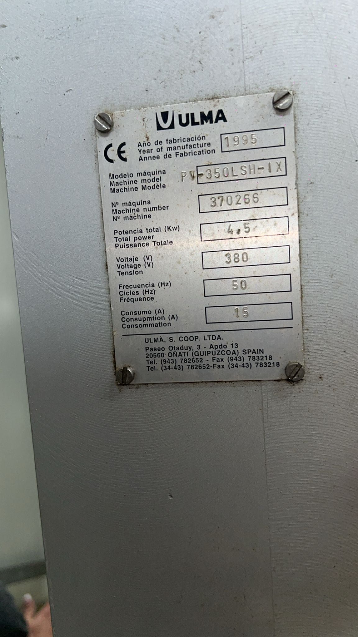 Ensacheuse FLOWPACK ULMA PV-350 LSH-IX